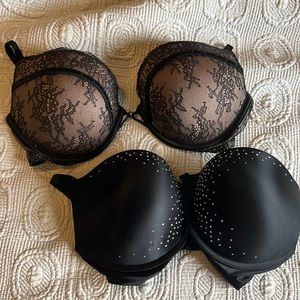 VICTORIAS SECRET very sexy push up bra bundle 32DDD